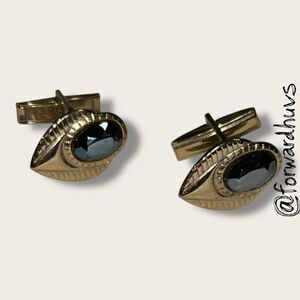 Bundle Sale 3 for $15 | Cufflinks with Black Centers - Incomplete Back